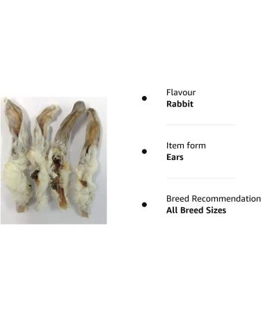 *New Premium* Rabbit Ears with Fur 1kg Natural Dog Treats Chews Hypoallergenic Hair LOD1 Rabbit 1 kg (Pack of 1) - Buy Online on SooperMarket.com