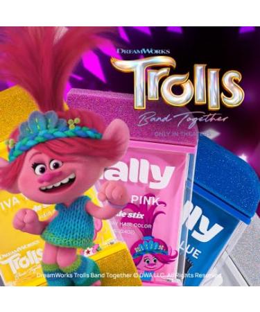 Buy Hally Hair Viva Yellow 1-Day Hair Color for Kids | Temporary Shade Stix Dye | No Mess Application | Washes Out Easily | Fun Trolls Hair Accessories for Girls & Boys - Buy Online on SooperMarket.com