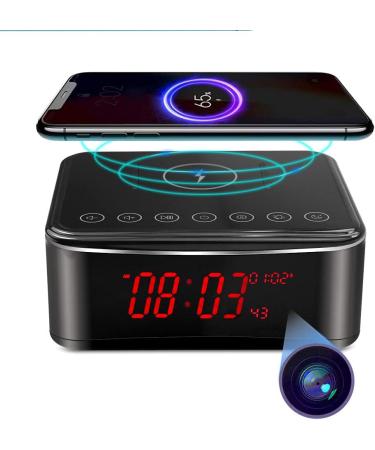 YuanFan Hidden Spy Camera with Video in Alarm Clock - Black