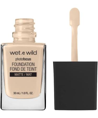 Wet 'n' Wild Photo Focus Foundation | Matte High-Coverage | Light-Adjusting Tech | Vegan | Nude Ivory - Buy Online on SooperMarket.com