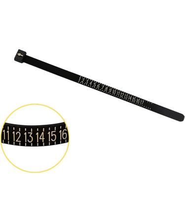 1 Pack US Ring Sizer Measuring Gauge 1-17 US Rings Size Plastic Finger Sizing Measure Tool Reusable Black - Buy Online on SooperMarket.com