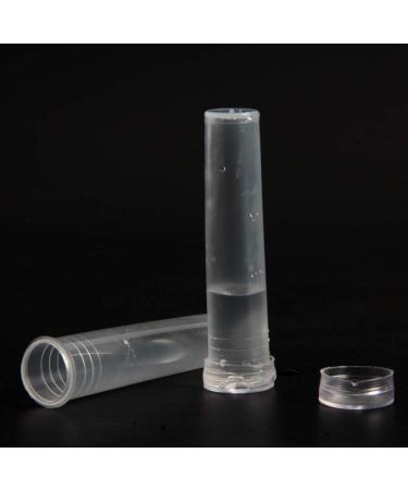 SBYURE 100 Pack Flower Water Tubes - Clear Plastic Floral Vials for Arrangements - 2-7/8 Inches - Transparent Caps - Bulk Pack - Buy Online on SooperMarket.com