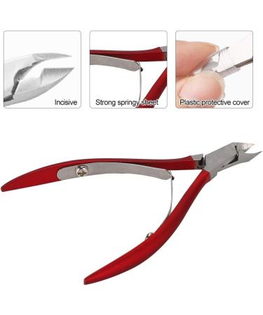 Verdant Touch Manicure Scissors Stainless Steel Nail Dead Skin Scissors Calluses Remover Nail Trimmer Clipper Manicure ToolRed - Buy Online on SooperMarket.com