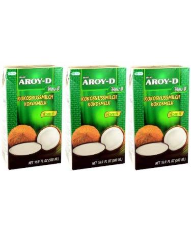 Aroy-D - Coconut milk - Pack of 3 (3 x 500ml)