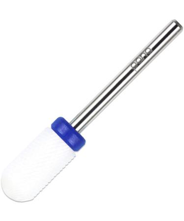Pana Professional USA Ceramic White Round Top Large Barrel Bit Nail Drill (Grit: Medium) 3/32 Shank Size