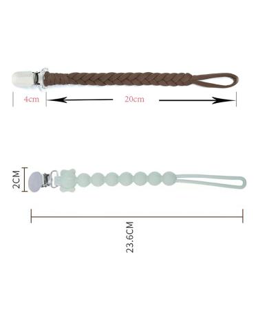 DKDDSSS 4PCS Pacifier Chain - Cotton Pacifier Strap & Clip for Boys & Girls | Secure & Stylish Baby Essentials - Buy Online on SooperMarket.com