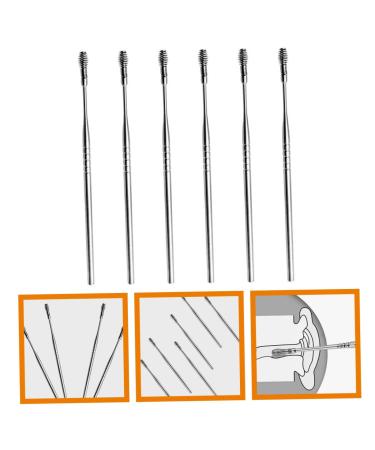 6pcs Stainless Steel Spring Earwax Cleaner Tool Set - Ear Pick, Earwax Catcher, Digger, Spiral Remover, Scoop - Buy Online on SooperMarket.com
