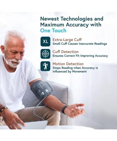 iProven 2023 Smart Upper Arm Blood Pressure Monitor - 500 Memory Sets - Large Adjustable Cuff - Backlit Display - Bluetooth App - Home Use - Buy Online on SooperMarket.com