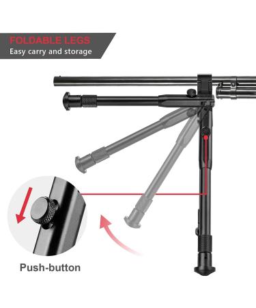 JINSE Universal Barrel Bipod 9-11 inch | Clamp-on, Foldable & Lightweight | Barrel Size 0.4'' to 0.7 - Buy Online on SooperMarket.com