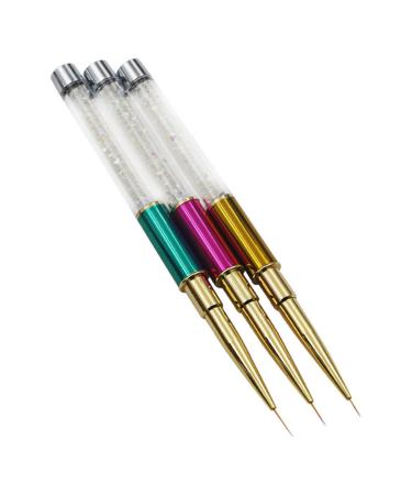 Mikinona Manicure Brush Manicure Tool Nail Polish Drawing Pen Nail Art Brush Nail Art Tips Builder Brush Manicure Dotting Pen Nail Crystal Pen Nail Art Pen Small Pen Draw Flowers Size 2 As Shown