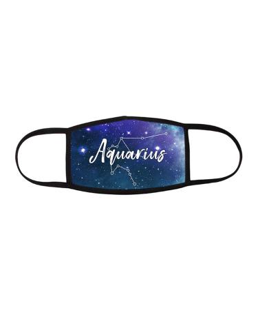 Gorgeous Zodiac Design 3 Layer Cotton/Polyester Cloth Face Mask (Small Aquarius)
