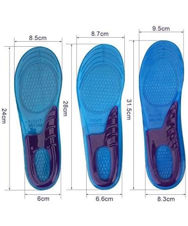 Alomejor Gel Sport Insoles for Men & Women - Orthopedic Shockproof Deodorant Silicone Inserts | Comfortable Inserts S (33-37) - Buy Online on SooperMarket.com