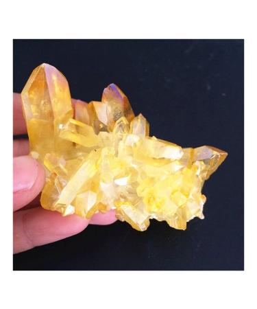 Yellow Aura Quartz Crystal Natural Quartz Cluster Specimen Rough Stones and Minerals Home Decor Home Collections