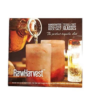 RawHarvest Himalayan Pink Salt Tequila Shot Glasses 6 Pack of 3,25" Salt Shot Glasses 6 Count (Pack of 1)