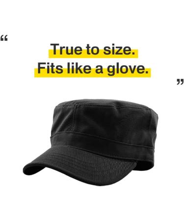 X-Large Black Military Style Cadet Army Cap with STASH Pocket - Everyday Hat - Buy Online on SooperMarket.com