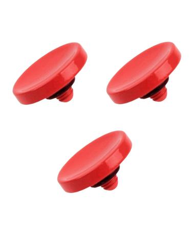 Foto&Tech Soft Shutter Release Button Compatible with Fuji X-T20 X-T10 X-T3 X-T2 X-PRO2 X-PRO1 X100F X100T X100S, Sony RX1RII RX10 IV III II, Lecia M10 M9, Nikon Df F3 (3 Pieces, Red) 3PC Red