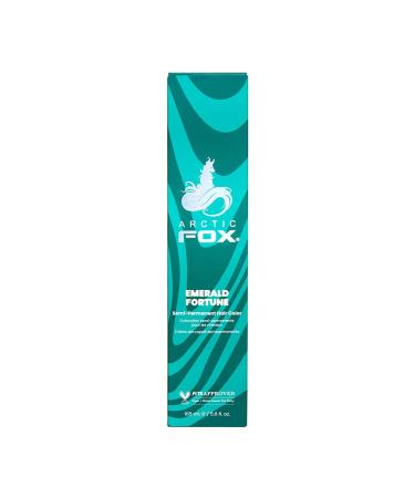 ARCTIC FOX 100% Vegan & Cruelty Free Vibrant Semi Permanent Hair Colour Dye - Emerald Fortune 165 ml e