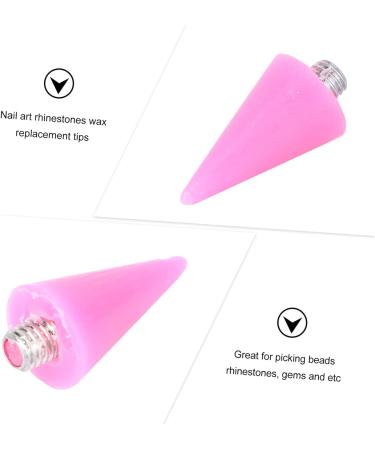 Healeved 9 Pcs Manicure Dotting Tools Studs Picker Wax Heads Wax Rhinestone Picker Wax Pencil for Rhinestones Wax Rhinestones Picker Dual Diy Jewel Picker Dotting Pen Point Acrylic Pink - Buy Online on SooperMarket.com