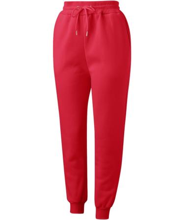 WILLBEST Women's Stretch Gym Sports Jogger Sweatpants Cargo High Waisted Trousers Causal Running Fitness Workout Tracksuit Pants Jogging Tracksuit Bottoms Lounge Wear 2999-djufh-6-red XL - Buy Online on SooperMarket.com