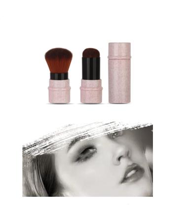 Shop Pink Retractable Kabuki Brush - Travel-Friendly Foundation & Concealer Tool for Flawless Makeup - Buy Online on SooperMarket.com