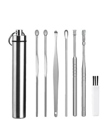Jkapagzy 7pcs/Set Ear Cleaner Wax Removal Tool Earpick Sticks Earwaxr Curette Ear Care Pick Cleanser for Ear Cleaning Ear Spoon