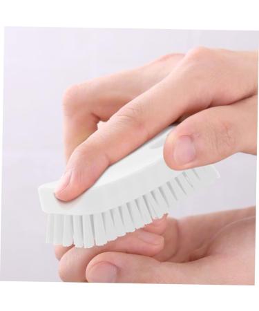 PLAFOPE Nail Brush Fingernail Clean Handle Fingernail Scrubber Finger Nail Scrubber Nail Scrubbing Brush Cleaning Brush Shoes Cleaner Shoe Cleaner White Food Grade Polyester Cleaning Ball 11.5x5cm White - Buy Online on SooperMarket.com