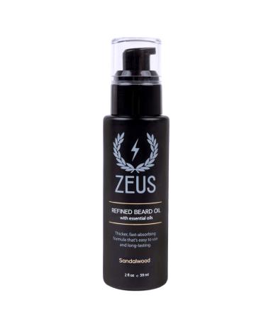 Zeus refined beard oil - preferably in concentrated moisturizing plasticizers and conditioners for facial skin and hair 2 ounces (sandalwood)