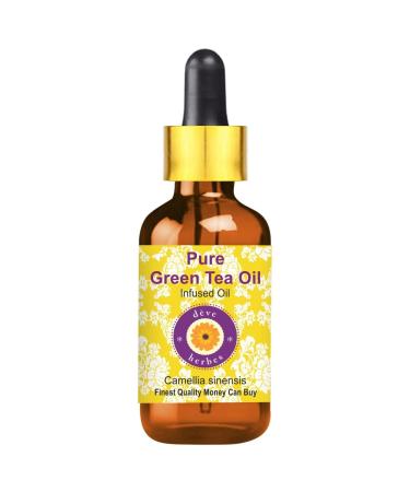 Deve Herbes Pure Green Tea Oil (Camellia sinensis) with Glass Dropper 100ml (3.38 oz)
