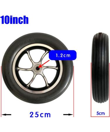 Wheelchair Front Wheel 10In Front Wheelchair Solid Wheel Replacement for Disabled Vehicles Electric Wheelchairs Front Wheel Replacement 2 Pack - Buy Online on SooperMarket.com