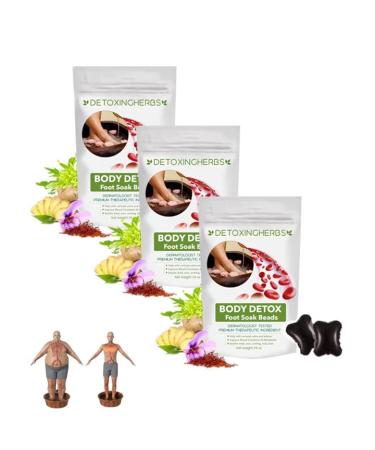 GFOUK Detoxingherbs Cleansing Foot Soak Beads Slimwe Body Detox Foot Soak Botanical Cleansing Foot Soak Beads GFOUK Foot Soak Beads Lymphatic Drainage Ginger Foot Soak (3bag)
