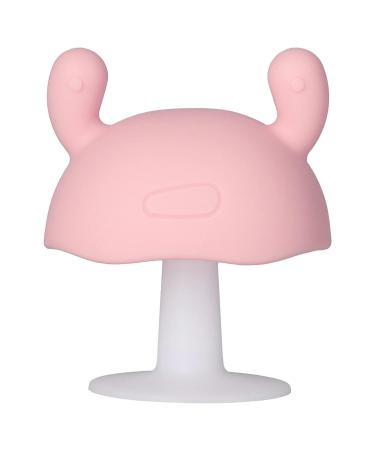 Silicone Mushroom Teething Toy for Infants 4+ Months - Pink - Buy Online on SooperMarket.com