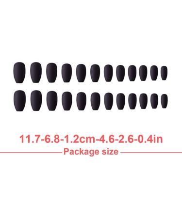 Dajidafu 1 Set Nails for Women Frosted Long Artificial Matte Fingernails Decals Wraps Full Cover Ballerina Gifts Manicure Kit Type 15 - Buy Online on SooperMarket.com