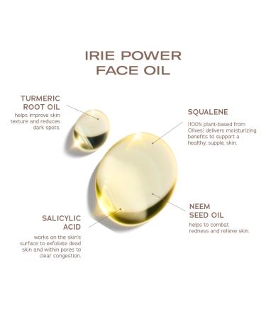 Buy Sweet July Skin Irie Power Face Oil - Moisturizing Illuminating & Hydrating | Vegan Clean Formula with Squalene Neem & Turmeric - 1 Fl Oz - Buy Online on SooperMarket.com