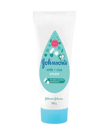 Johnson's Baby Milk + Rice Cream - 100g - Combination of natural milk extracts & Vitamin E