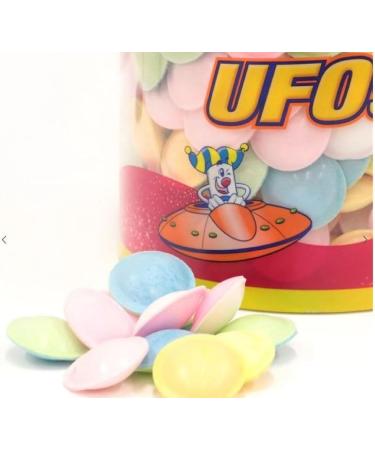 Frisia UFO Sour Mix - Flying Saucers Candy 375g Jar - Apple Strawberry Orange Lemon Flavors - Gluten-Free & Vegan Treat Sold by Swiss+ - Buy Online on SooperMarket.com