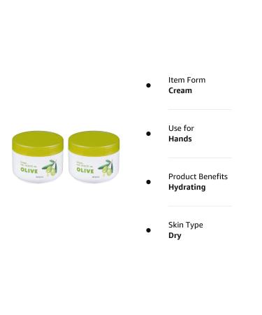Deliplus Olive Oil Intensive Hand & Body Cream 6.75 fl oz - Pack of 2 | Moisturizing Treatment for Dry Skin with Karite & Vitamin E - Buy Online on SooperMarket.com
