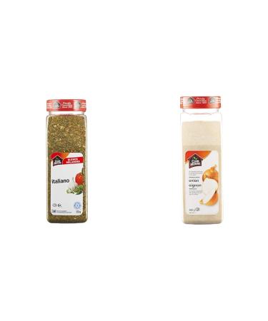 Club House Quality Natural Herbs and Spices One Step Seasoning Italiano 510g (17.99oz) Product of Canada & Quality Natural Herbs and Spices Granulated Onion 600g
