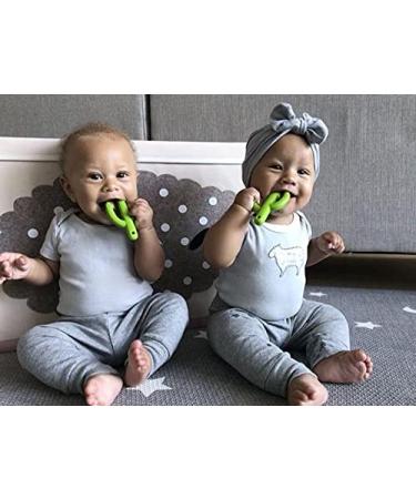 Baby Cactus Teether - Infant Training Toothbrush in Green | Eco-Friendly Silicone Teething Toy - Buy Online on SooperMarket.com