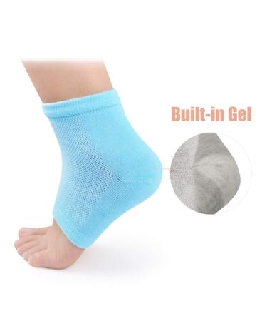 3 Pairs Gel Socks for Heel Protection & Moisturizing | Silicone Heel Spur Bandage for Dry Cracked Feet - Buy Online on SooperMarket.com