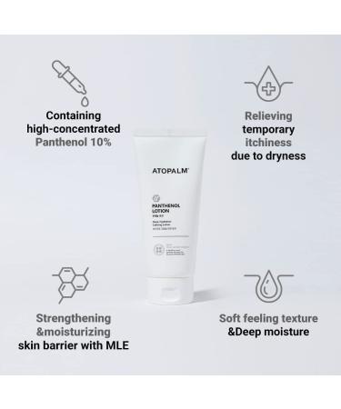 ATOPALM Panthenol Lotion 6.1 Fl. Oz - Deep Hydration Face & Body Lotion for Dry Sensitive Skin - Eczema Relief & Itchiness - Vitamin B5 Formula for Strengthening Skin Barrier - Kbeauty - 180ml - Buy Online on SooperMarket.com