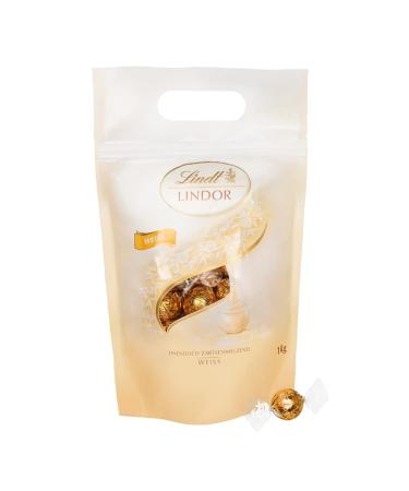 Lindor White Chocolate 1 kg Bag - Approx. 80 Lindt Chocolate Balls | International Shipping Available - Buy Online on SooperMarket.com