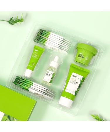 Buy Green Tea Skincare Set - 19-In-1 Gift with Natural Extracts | Cleanser Serum Creams & Masks for Teen Girls - Moisturizing & Nourishing Skin Care - Buy Online on SooperMarket.com