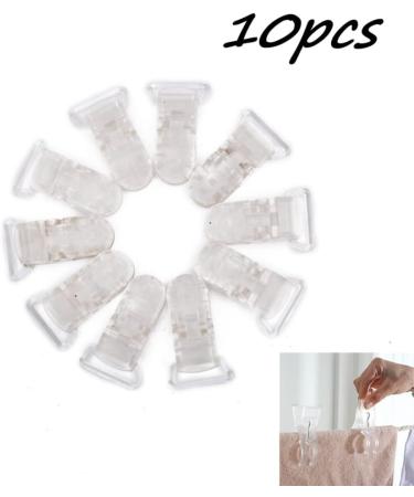 Obelunrp Plastic Suspender Clips - 10pcs Dummy Pacifier Holder for Teethers Bibs & Toys | International Shipping - Buy Online on SooperMarket.com