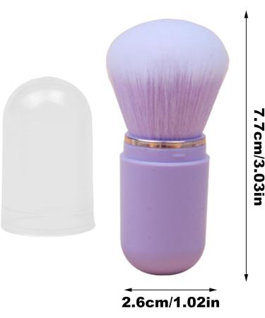Veeteah Retractable Blush Brush Compact Powder Brush | Retractable Travel Powder Blush Brush Soft Bristles for Daily Use for Travel purple - Buy Online on SooperMarket.com