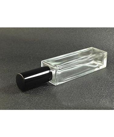 Refillable Glass Perfume Spray Bottle 50ml - Travel Essential Oil & Makeup Tool - Black Closure - Perfect Gift - Buy Online on SooperMarket.com