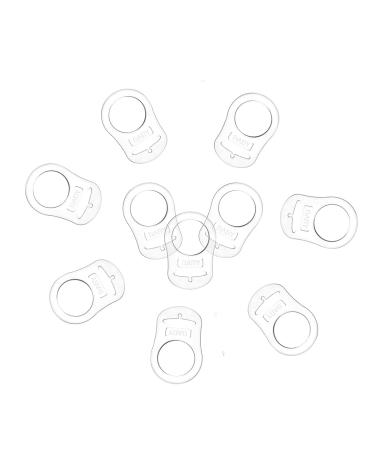 10PCs silicone ring for pacifier chain silicone button ring silicone ring for pacifier baby silicone ring pacifier holder for pacifier chains transparent soft silicone baby dummy pacifier clips brackets