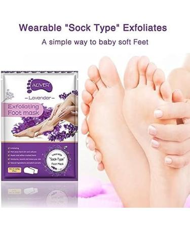 5-Pack Lavender Foot Mask - Peeling Dead Skin Remove Baby Soft Feet for Men & Women - Kallus Remover (40g) - Buy Online on SooperMarket.com