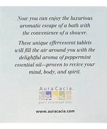 Aura Cacia Reviving Peppermint Aromatherapy Shower Tablets - 3 Pack (3 oz) | Refreshing Aromatherapy for Home Spa - Buy Online on SooperMarket.com
