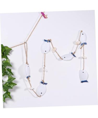 ABOOFAN 1 Pc Decor House Ornaments Wedding Ornament Fish Hanging Ornament Pendant Shell Wall Hanging Blue and White 102X4.2CM - Buy Online on SooperMarket.com