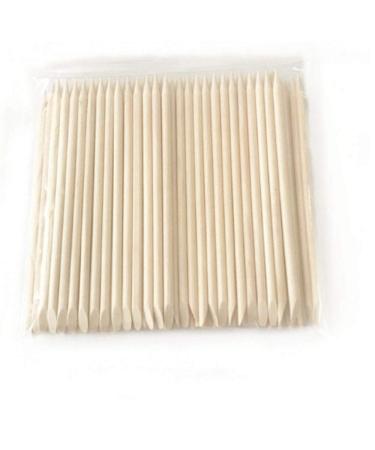 100pcs/set Wooden Sticks Double-end Wood Cuticle Pusher Nail Art Manicure Pedicure Tools Cuticle Pusher Remover Pedicure Manicure Tool